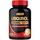 DRFOSTER Coq10 Ubiquinol 200mg, Coq10 200mg Softgels, Max Absorption Ubiquinol with Vitamin E & PQQ & Black Pepper, Powerful Antioxidant, 120 Softgels