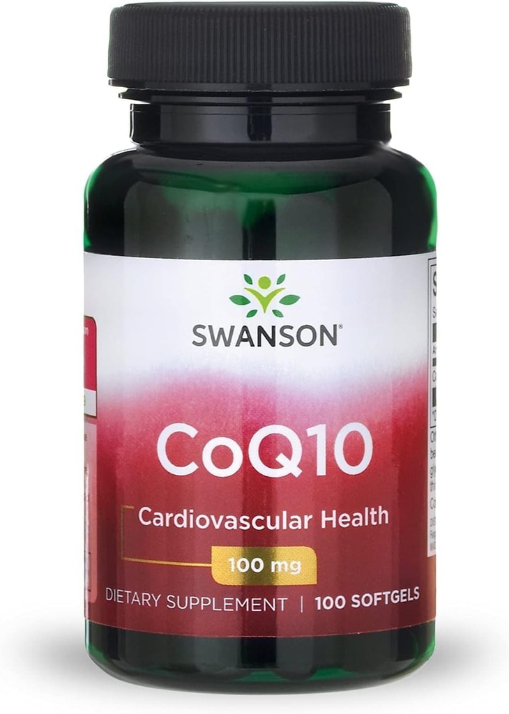 Swanson CoQ10 - Energy Antioxidant Support - Coenzyme Q10 Supplement - (100 Softgels, 100mg Each)