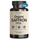 VINATURA Organic Saffron Supplement, 28mg - Pure Affron Saffron Extract Capsules, 45 Veggie Capsules