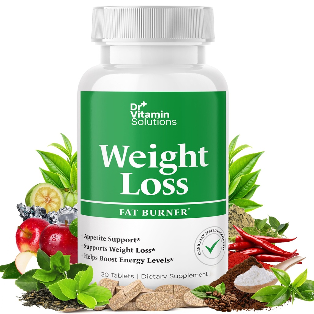 Weight Loss Supplements for Women & Men - Includes Green Tea Extract, Chromium, Vitamin B6 - Energy Booster, Belly Fat Burner & Appetite Suppressant Diet Pills - 30 Tablets