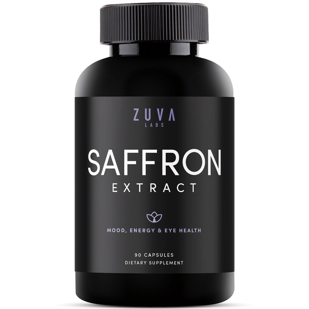 Ultra6 Saffron Supplements - 100% Pure Saffron Extract Capsules and Mood Enhancer for Women and Men - Natural Supplement for Eye Health (90 Servings)