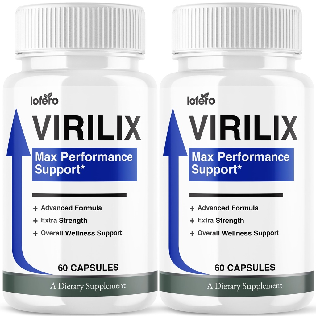 (2 Pack) Virilix Supplement Capsules For Men, High Performance Advanced Support Pills All-Natural Formula Maximum Wellness Strength for Health, Stamina, Drive, Confidence & Long Lasting Energy (120ct)