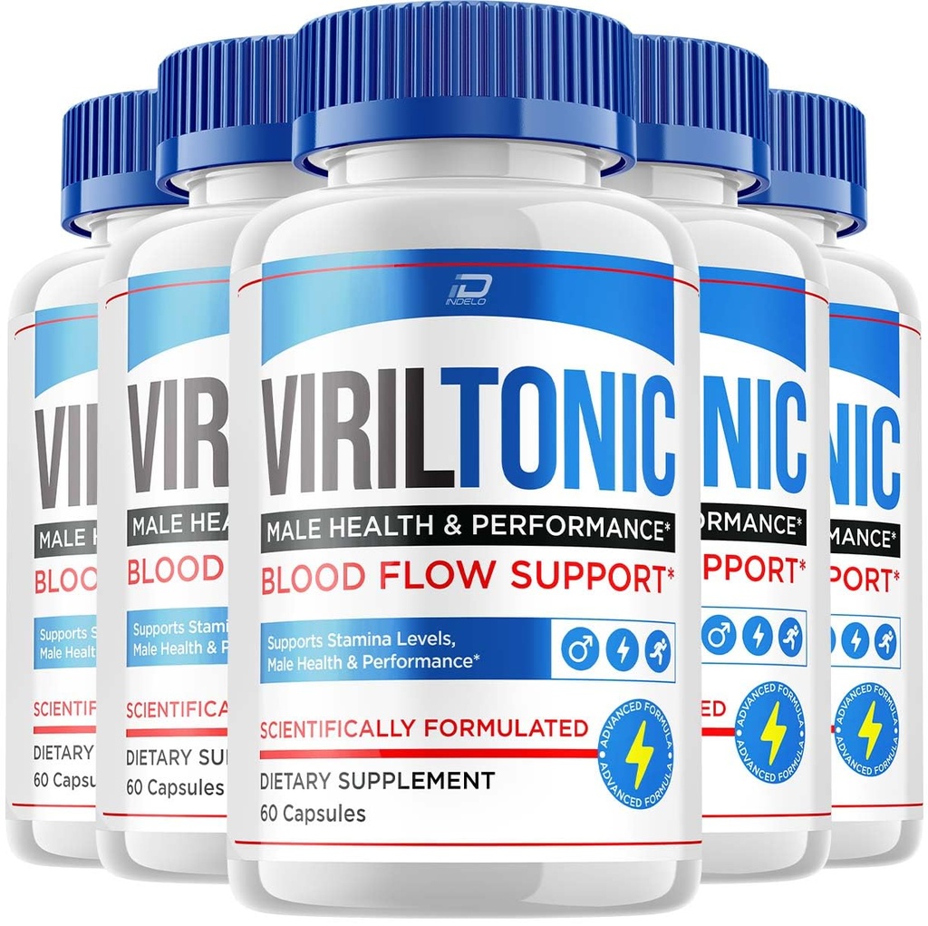Viril Tonic for Men, Viril Tonic Pills Advanced Performance Supplements, Viril Tonic Performance, Viril Tonic Review (5 Pack 300 Capsules)