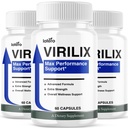(3 Pack) Virilix Supplement Capsules For Men, High Performance Advanced Support Pills All-Natural Formula Maximum Wellness Strength for Health, Stamina, Drive, Confidence & Long Lasting Energy (180ct)