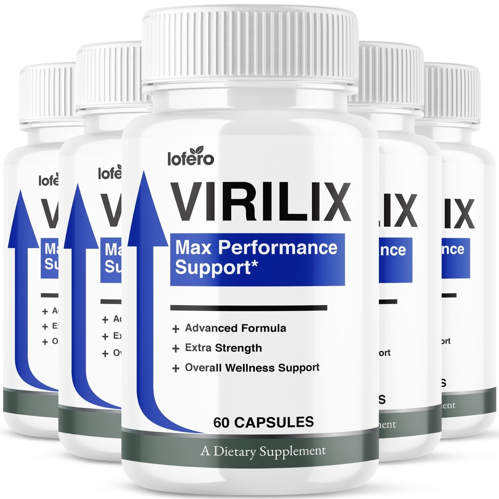 (5 Pack) Virilix Supplement Capsules For Men, High Performance Advanced Support Pills All-Natural Formula Maximum Wellness Strength for Health, Stamina, Drive, Confidence & Long Lasting Energy (300ct)
