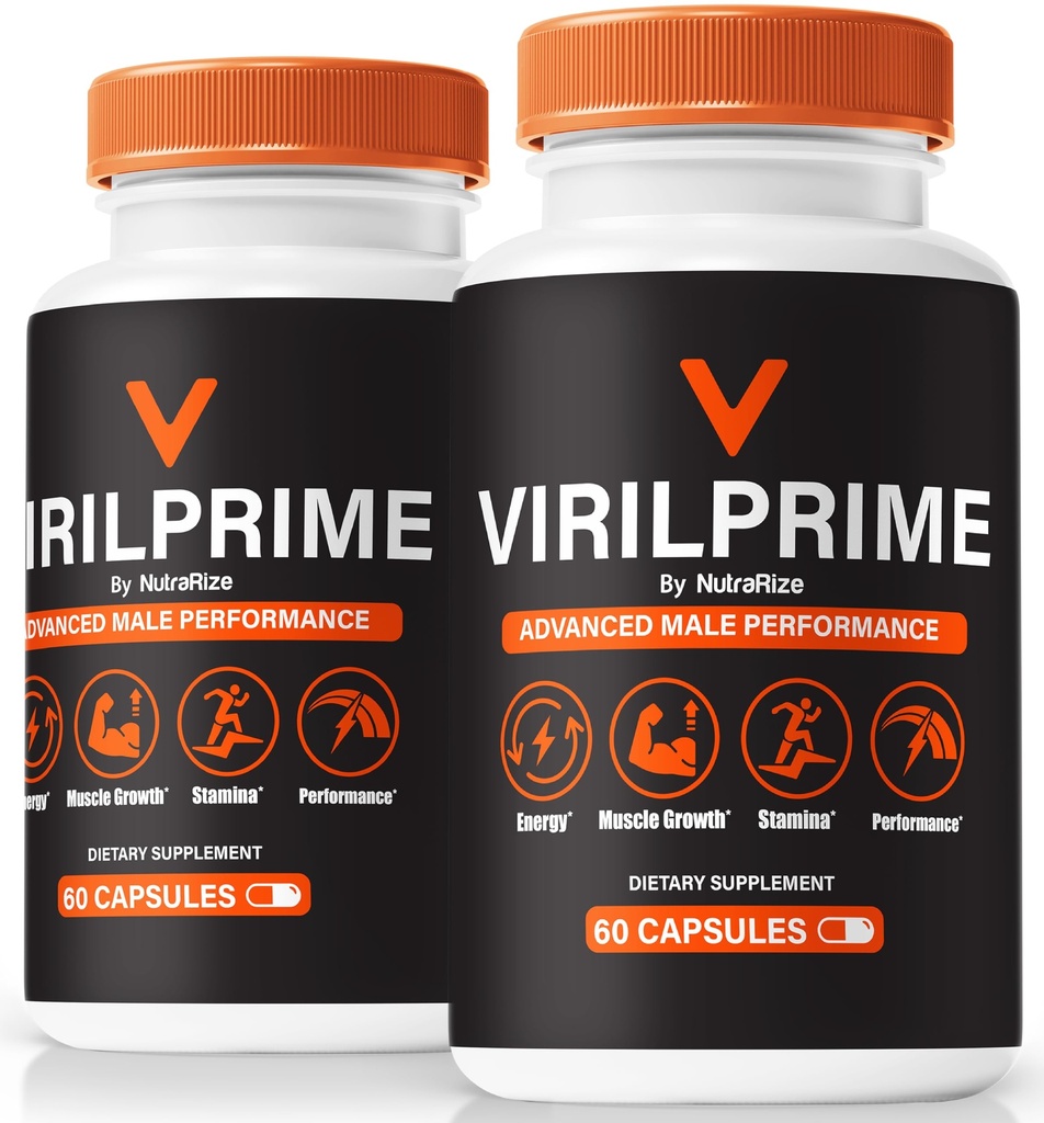 (2 Pack) VirilPrime Pills, Official Viril Prime Capsules, Premium Male Formula to Fuel Daily Energy, Stamina & Peak Performance, Supports Overall Health and Fitness, Natural VirilPrime (120 Capsules)