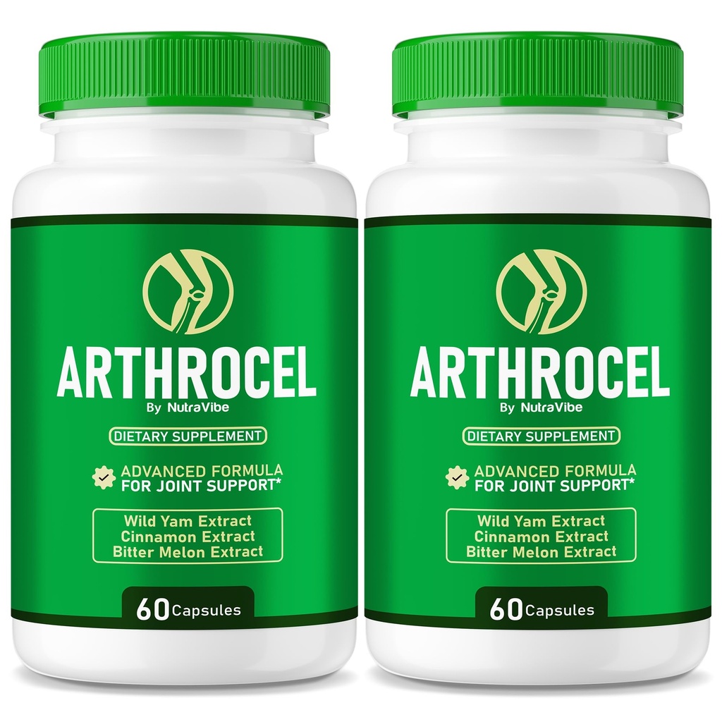 (2 Pack) Arthrocel Capsules – Official Joint & Mobility Complex, Premium Natural Blend to Help You Stay Active, Fortify Bones, and Maintain Comfortable Movement, Easy-To-Swallow Pills (120 Capsules)