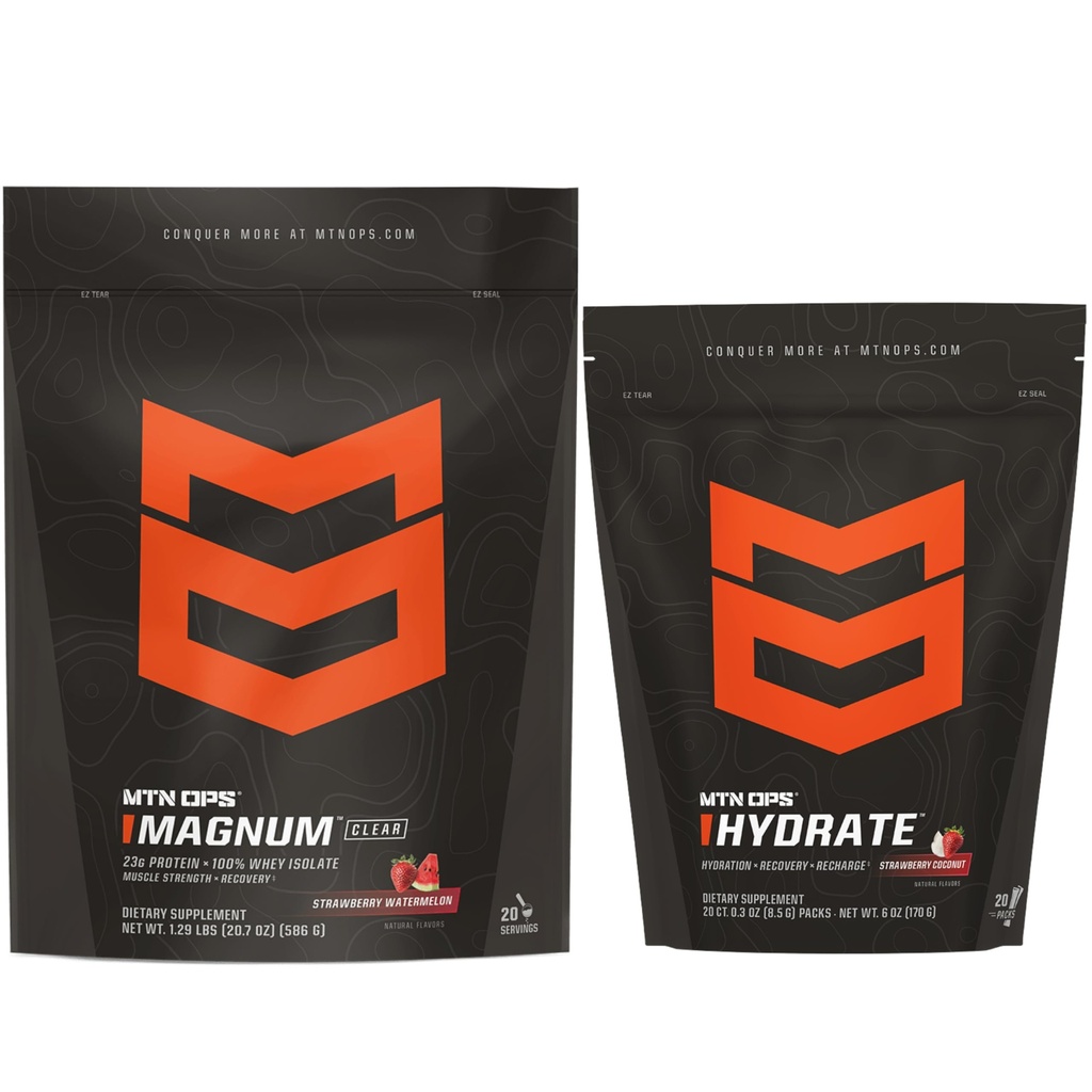 MTN OPS Magnum Clear Strawberry Watermelon & Hydrate Strawberry Coconut Bundle