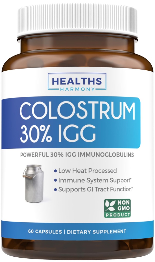 Bovine Colostrum for Women - Colostrum Supplement with 1,000mg per Serving and 30% IgG Immunoglobulins from First Milking - Low Heat Processed for Maximum Potency Non-GMO & Made in the US (1 Month)