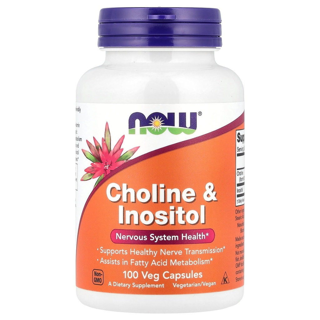 Now Foods Choline & Inositol 500 Mg - 100 Caps