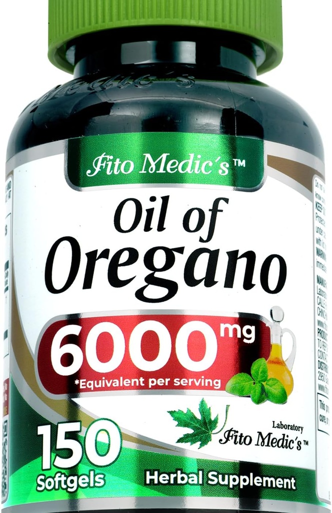FITO MEDIC'S Oil of Oregano Capsules ← Absorción alta Oregano Oil Softgels  Petróleo de orégano