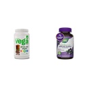 Vega Organic All-in-One Vegan Protein Powder, Chocolate - Superfood Ingredients, Vitamins & Nature's Way Sambucus Elderberry Immune Gummies, Daily Immune Support for Kids and Adults*