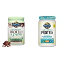 Garden of Life Raw Organic Protein & Greens Chocolate & Organic Vegan Unflavored Protein Powder 22g Complete Plant Based Raw Protein