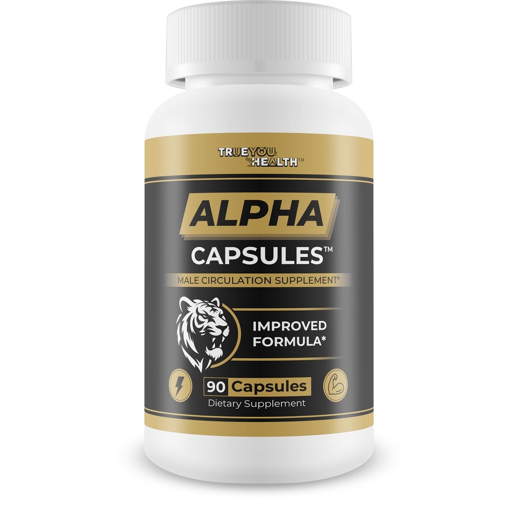 Alpha Capsules - Male Circulation Supplements for Men - Advanced Blood Flow Booster - Alpha Boost Alpha Bites Pills - Blood Flow Max Alpha Bites Supplement - Vitamin Blood Flow Alpha Bites Male Pills