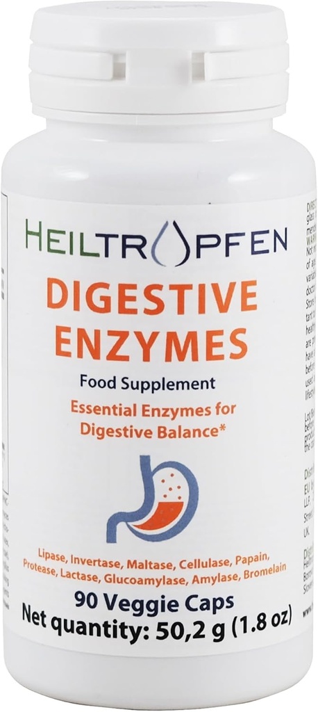 Heiltropfen Digestive Enzymes ← 90 Veggie Capsules ← Suplemento dietético