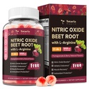 Totaria Beet Root Gummies - Beetroot Supplement with Grape Seed, Pomegranate, Vitamin C, B12 & B3 - Nitric Oxide Gummies for Heart, Energy, Muscle & Circulation Support Vegan, Non-GMO, Sugar Free