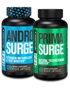 Jacked Factory Testosterone Booster for Men | Estrogen Blocker with Tongkat Ali - Androsurge Anti-Estrogen + Primasurge Natural Test Booster - for Muscle Growth, Vitality, Energy, 60 Day Supply