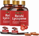 Capsulas de Lycopene, Natural Lycopene 200mg con Reishi orgánico 200mg Suplemento para la salud de próstata y soporte de inmunidad - Gluten-Free, No GMO, 60 cápsulas (2 Pack)