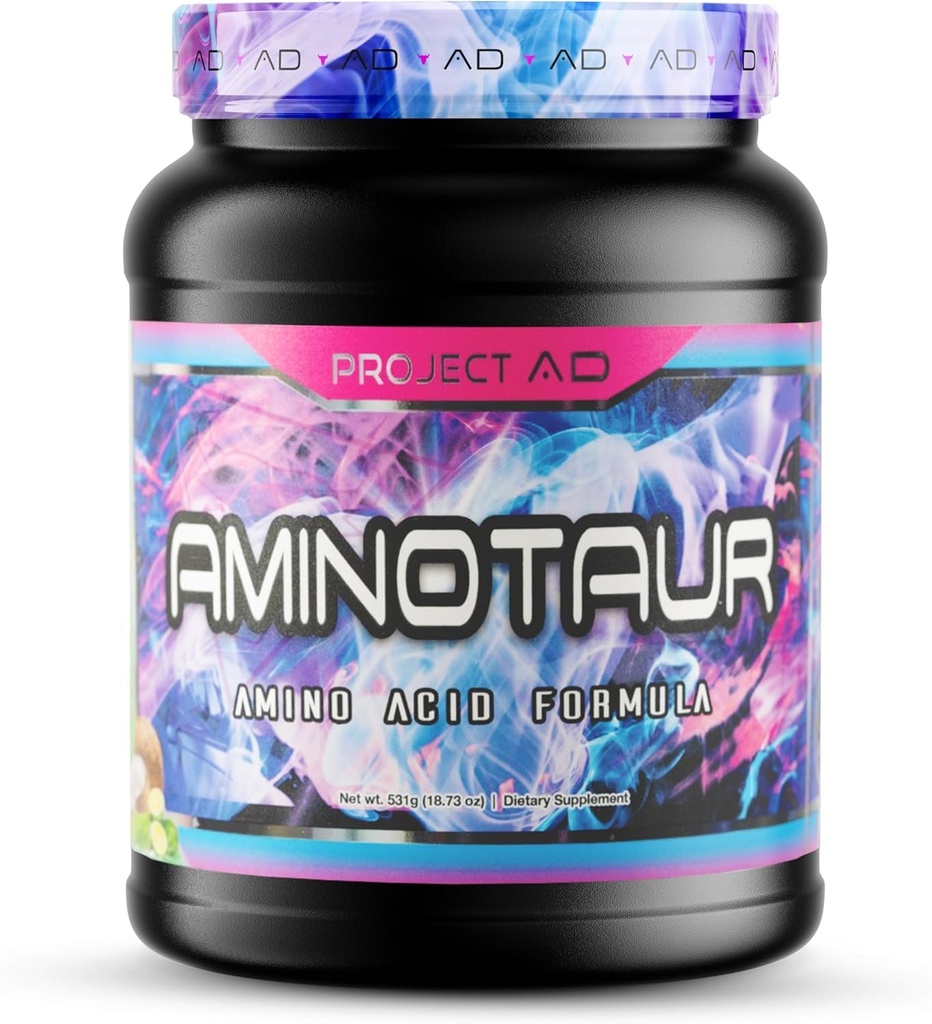 Project AD Aminotaur - Amino Acids with BCAAs, Pre Workout, Amino Energy, BCAA, Amino Acids, Keto Friendly, Coffee Extract, Energy Powder (Fresh Squeezed Lemonade)