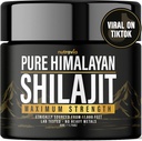 Shilajit Pure Himalayan Orgánica Resina - Laboratorio Auténtico Natural Tested Fórmula para Hombres, Mujeres - No Metales Pesados - 600mg Max Fuerza con 85+ Trace Minerals Golden Grade Shilajit Suplemento (1 Pack)