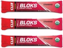 CLIF BLOKS - Cervezas de energía - Fresa- No GMO - Alimentación basada en plantas - Combustible rápido para Ciclismo y Running-Workout Snack (2.1 Ounce Packet, 3 Count)