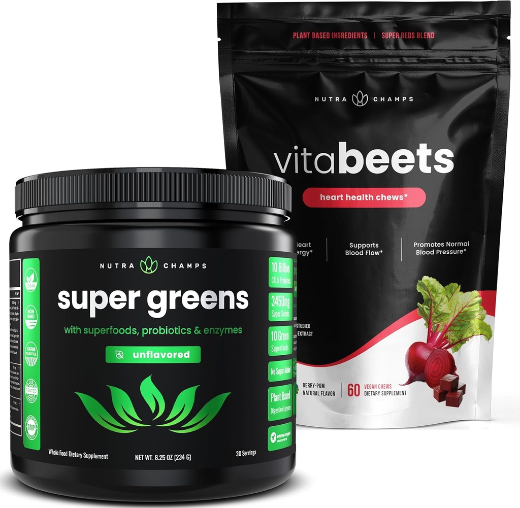 NutraChamps Super Greens &amp; Beet Chews Bundle