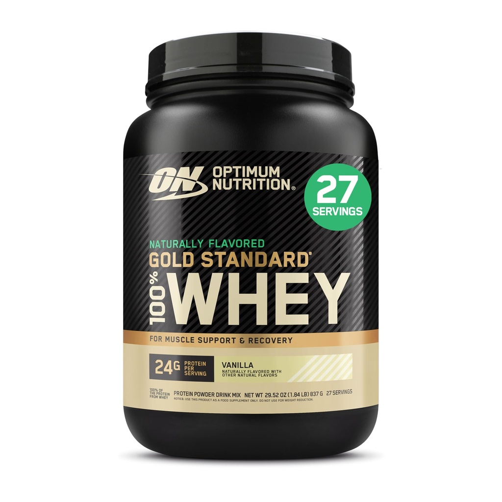 Optimum Nutrition Gold Standard 100% Whey Naturally Flavored Protein Powder, Vanilla, 1.9 Pound (Packaging May Vary)