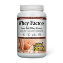 Natural Factors Whey Factors, Grass Fed Whey Protein Concentrate, Aids Muscle Development and Immune Health, Double Chocolate, 2 lb