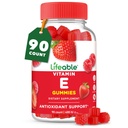 Lifeable Vitamin E Gummies | 400 IU | Great Tasting Vitamin E Supplements | Skin, Eye Health and Immune Function Support | VIT E for Adults, Men, Women | 90 Gummies