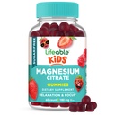 Lifeable Magnesium Citrate Gummies Sugar Free for Kids | Great Tasting Vegan Non-GMO Magnesium Citrate Supplement Gummies | Kids Magnesium Gummies for Muscle and Nerve Function | 60 Count