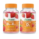 Lifeable Vitamin D3 + Vitamin K2 + Vitamin D 10000 IU, Gummies Bundle - Great Tasting, Vitamin Supplement, Gluten Free, GMO Free, Chewable Gummy
