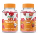 Lifeable Probiotic 2 Billion CFU Kids + Zinc Kids, Gummies Bundle - Great Tasting, Vitamin Supplement, Gluten Free, GMO Free, Chewable Gummy