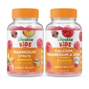 Lifeable Magnesium Citrate Kids + Calcium Magnesium & Zinc Kids, Gummies Bundle - Great Tasting, Vitamin Supplement, Gluten Free, GMO Free, Chewable Gummy