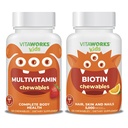 Kids Multivitamin Chewables + Biotin 5000mcg Chewables Bundle