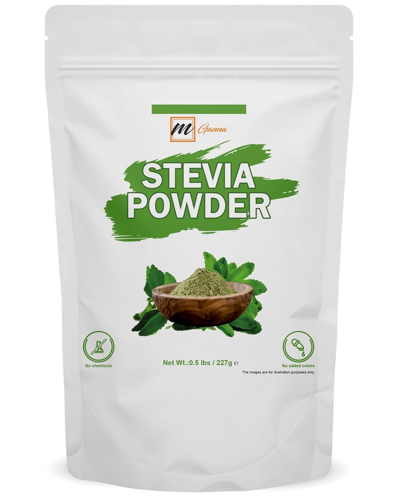 100% Natural Stevia Leaf Powder - Natural Sweetener 227 gms / 0.5 lbs