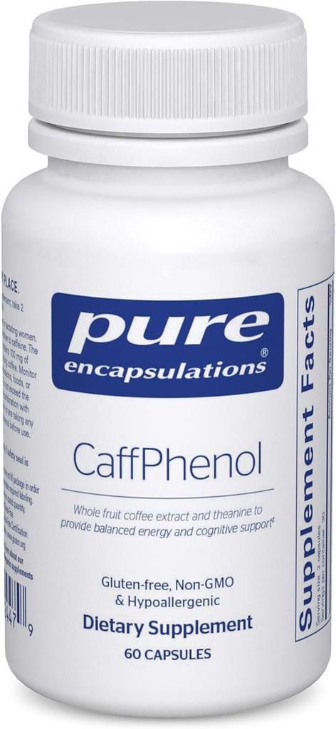 Pure Encapsulations CaffPhenol ¦ Whole Fruit Coffeeberry Extract and Theanine to Provide Balanced Energy and Cognitive Support ← 60 Capsules