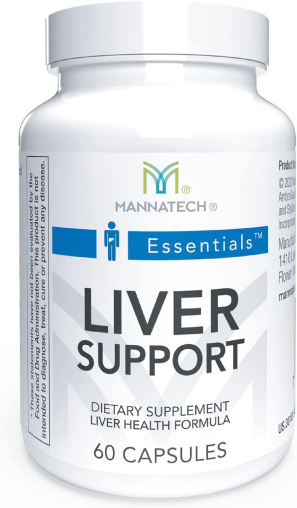 Mannatech Liver Supplement with Inositol, Dandelion Root, Licorice Root, Milk Thistle, Turmeric Extract " Aloe Vera Extract - Liver Cleanse for Healthier Liver Function - Liver Support 60 Capsules