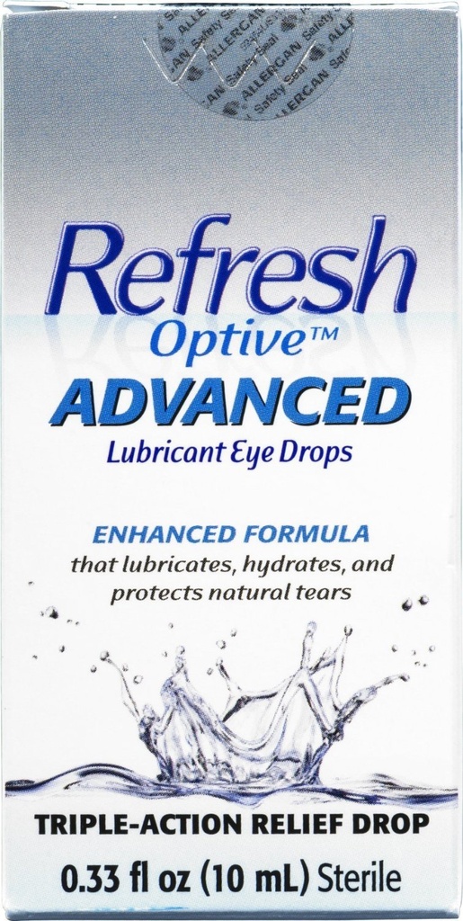 Optive Advanced Lubricant Eye Drops 0.33 OZ (Pack of 3)