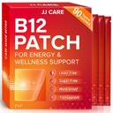 JJ CARE B12 Patch (Pack of 90), Self-Adhesive Natural Blend Topical Daily B12 Energy Patches, 3 Months Supply