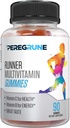 Runner Multivitamin Gummies - Vitamina diaria para correr con vitaminas A, C, D, E y B Complejo – 50% menos azúcar – Antioxidantes, recuperación, resistencia y energía Gummy – Certified Running Sup