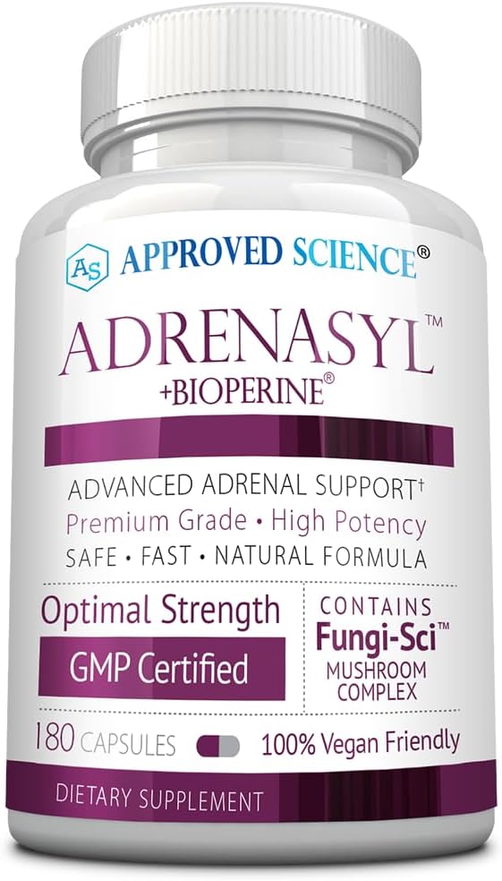 Adrenasil de Ciencia Aprobado - Soporte de Gland Adrenal - 180 Cuenta - Pack de 1
