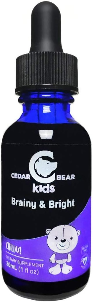 Cedar Bear Brainy & Bright for Kids - Supports Calm and Mental Focus 1 FL Oz