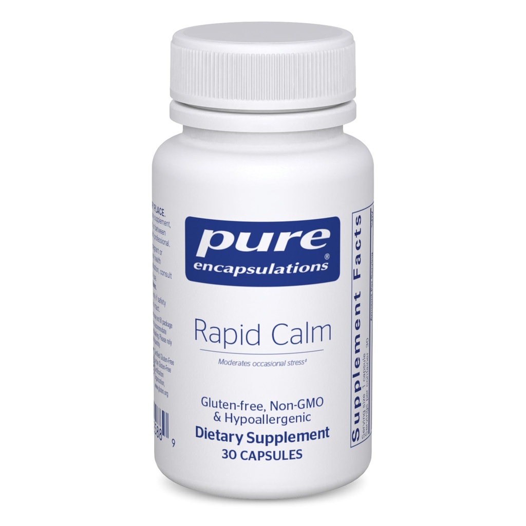 Pure Encapsulations Rapid Calm - Stress & Sleep Support Supplement - Contains Vitamin B6, Zembrin & Suntheanine L-Theanine - Non-GMO, Gluten-Free & Vegan - 30 Capsules