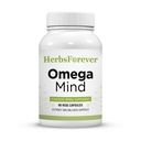 Herbsforever Omega Mind - Support Brain Function, Cognitive, Memory, Mental Clearity |Consentration,with Bacopa, Ashwagandha, Mucuna 10 Ayurvedic Herb Extracts|90 Veg Capsules|800 mg
