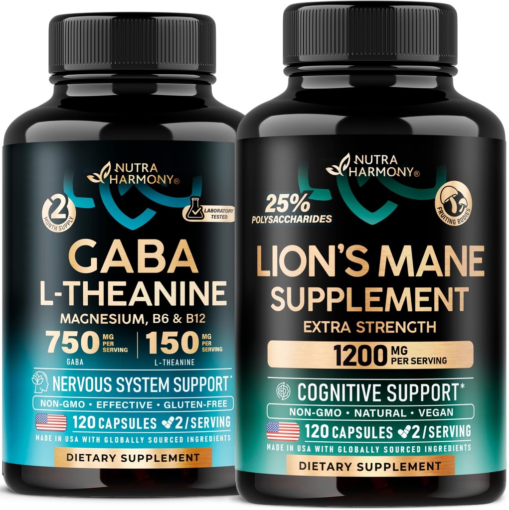 NUTRAHARMONY Calm, Sleep, Relaxation, Stress Relief Support and Memory, Focus & Clarity