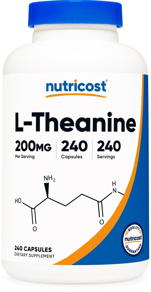 Nutricost L-Theanine 200mg, 240 Capsules - Double Strength