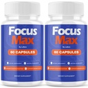 (2 Pack) Focus Max Capsules, FocusMax Brain Supplement Pills Advanced Maximum Strength Formula for Mental Clarity, Attention, Sharp Memory, Calm Mind Mood, Health & Wellness Support Capsulas (120 ct)
