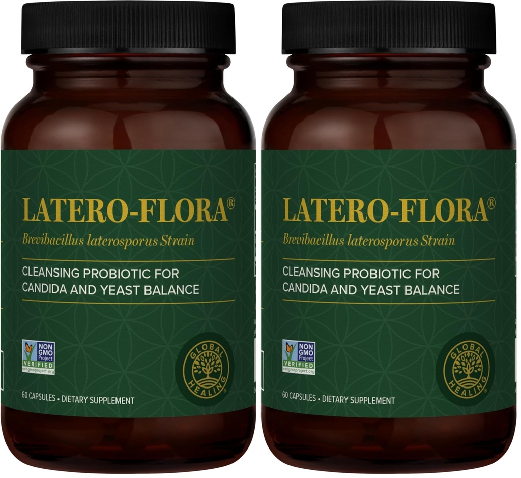 Global Healing Center Latero-Flora Probiotic 60 Count (Pack of 2)