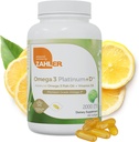 Zahler Omega 3 Platinum +D, All-Natural Puro Petróleo, Burpless Softgel con No Fishy Aftertaste, Más alto en EPA y DHA, Certified Kosher, 180 Softgels