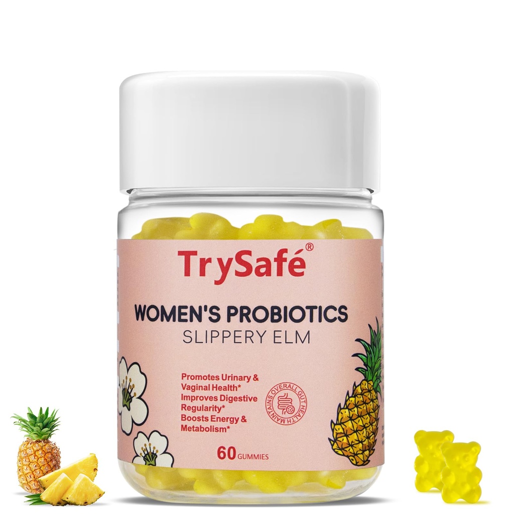 TrySafe Probiotics for Women, Daily Women's Probiotic & Prebiotic Supplement to Support Vaginal Health, Digestive Health, Immune Health, Occasional Diarrhea, Gas & Bloating Relief, Non-GMO, 60 Count
